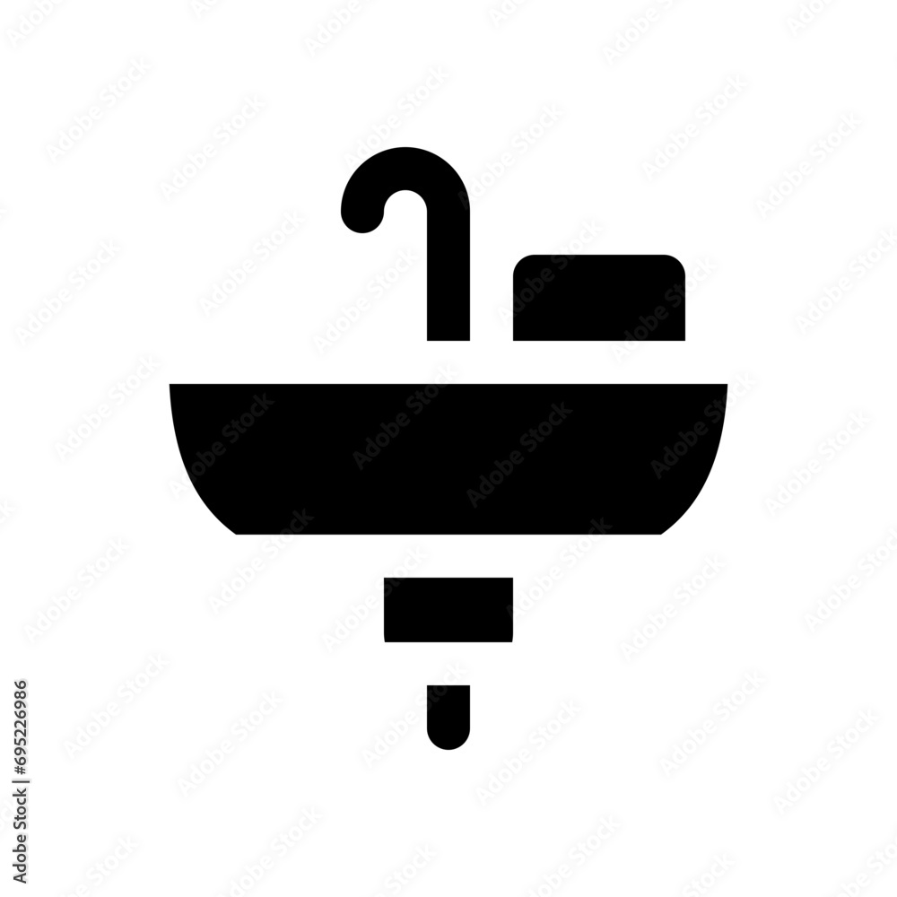 Obraz premium sink glyph icon