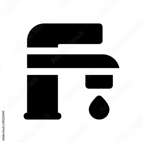 faucet glyph icon