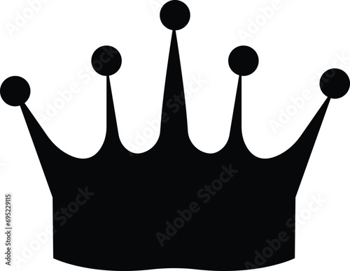 Big crowns. Crown icons. silhouette. luxury black crowns, in trendy flat style isolated on transparent background. Crown symbol for your web site design, logo, app, UI