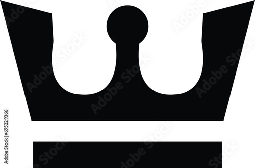 Big crowns. Crown icons. silhouette. luxury black crowns, in trendy flat style isolated on transparent background. Crown symbol for your web site design, logo, app, UI
