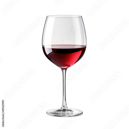 Elegant Wine Glass Isolated on Transparent or White Background, PNG