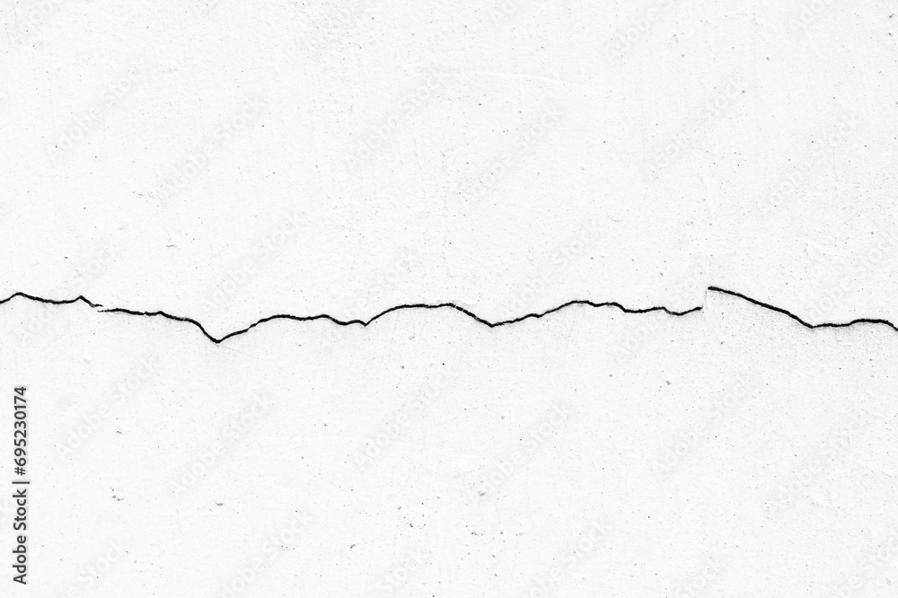 White wall crack texture background