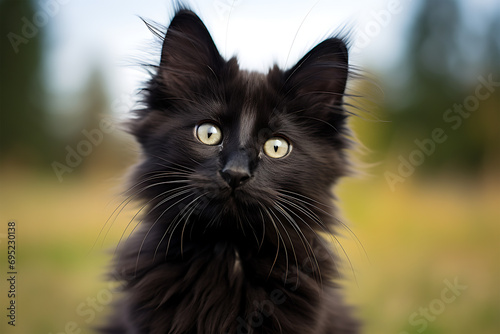 kitten black cat 