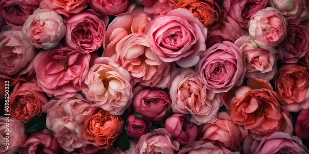 Pink rose background