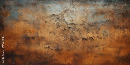 Grunge background featuring a toned old rusty and rough grainy metal surface.