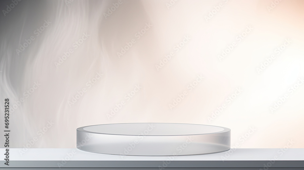 transparent Glass round podium on white background ,empty Round showcase for product presentation, promotion sale,cosmetic products,banner,Abstract display or showcase. transparent Glass round podium on white background ,empty Round showcase for product presentation, promotion sale,cosmetic products,banner,Abstract display or showcase.