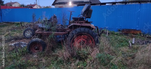 old tractor in the field