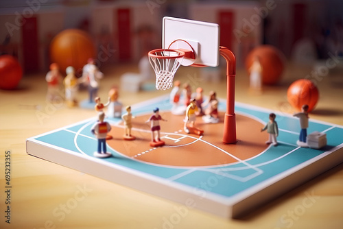 バスケットボール（3D）ジオラマ photo