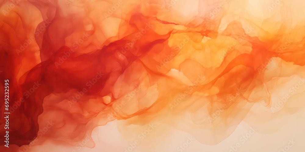 Abstract background in shades of red and orange, resembling the appearance of watercolors