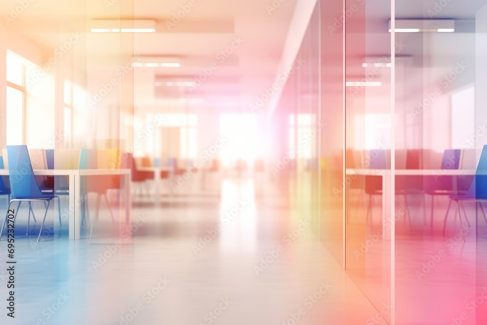 Blurred background, Defocused. Abstract Multilevel Space Gradient Glasses Design
