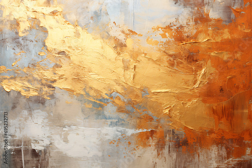 Abstract Golden Foil wall art, Golden Foil brush stroke Painting style, Oil Painting artistic artwork, for Wall art canvas printing