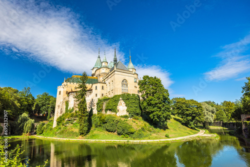 Bojnice Castle, a medieval castle in Bojnice town, Slovakia, Europe.