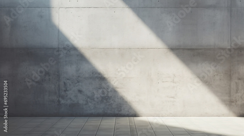 Concrete cement wall background with aesthetic shadow