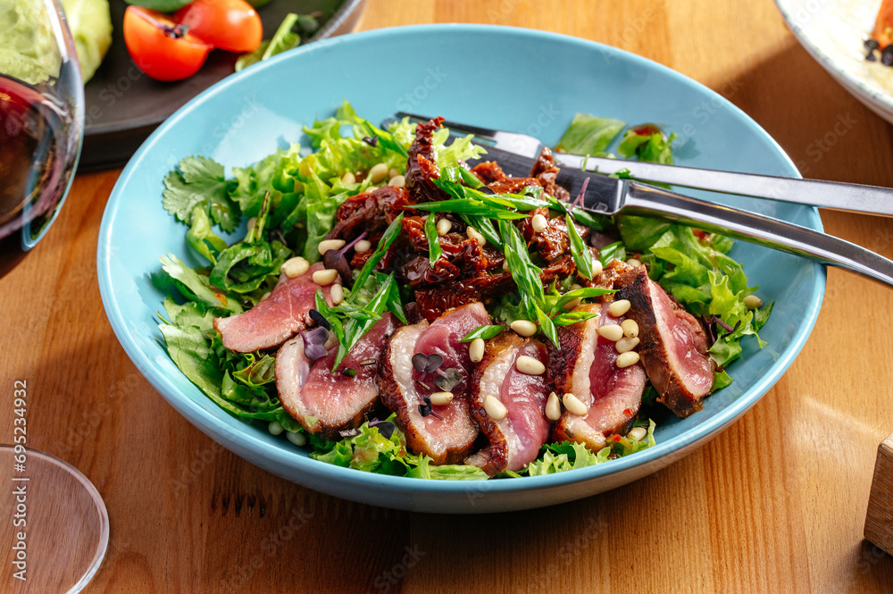warm salad with grilled duck warm salad with grilled duck