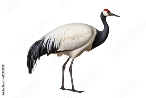 Endangered Elegance The Red Crowned Cranes Fragile Beauty Isolated On Transparent Background