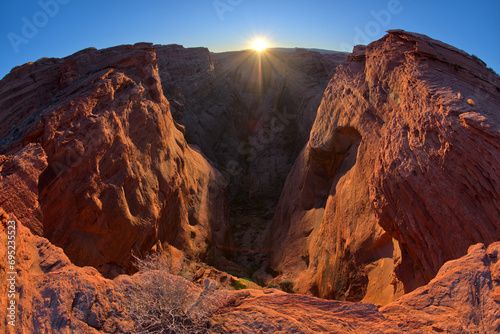 Sundown in Spur Canyon at Horseshoe Bend Arizona