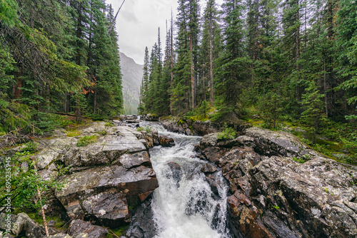 Scenic waterfall in the Holy Cross Wilderness, Colorado photo