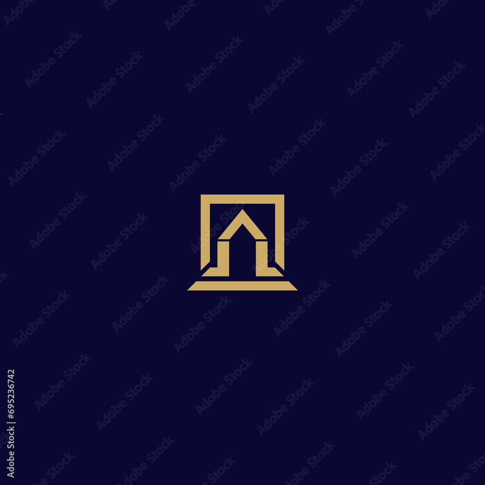 JL letters with a house logo design JL letters with a house logo design