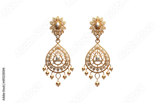 Gold Jewelry for Weddings Isolated On Transparent Background