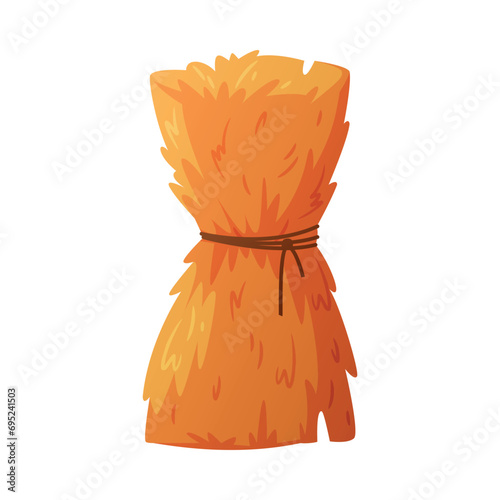 Hay Bunch as Dried Grass for Fodder Vector Illustration