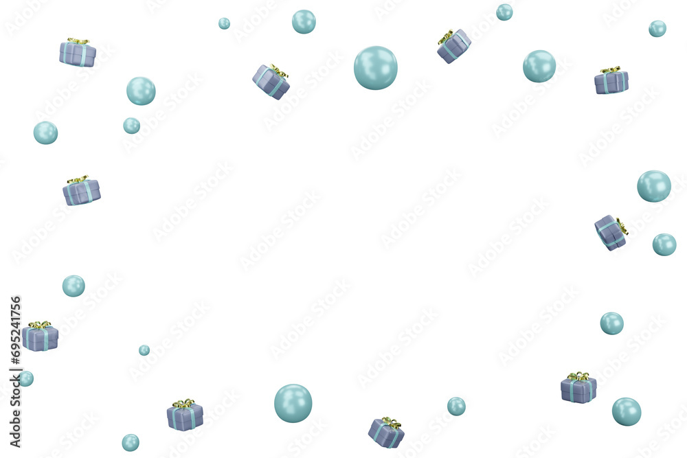 background with bubbles, christmas, 3D background with bubbles, christmas, 3D
