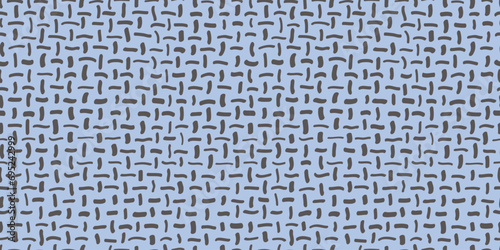 Sisal fabric fibers seamless pattern tile. Hand drawn organic burlap background texture

