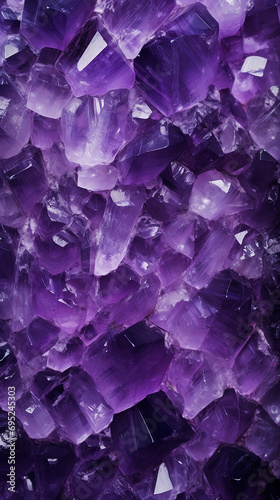 Amethyst transparent crystals geological mineral texture