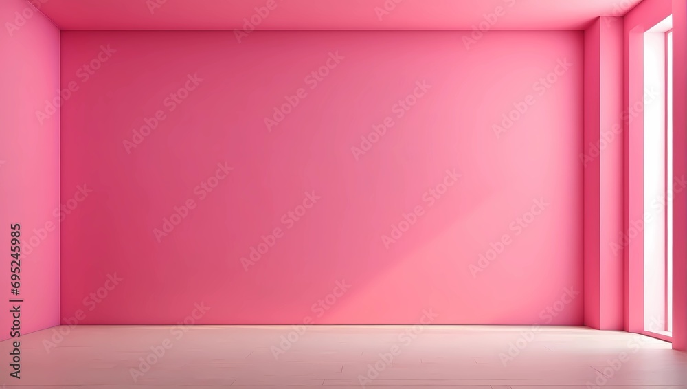 Pink room with wall
