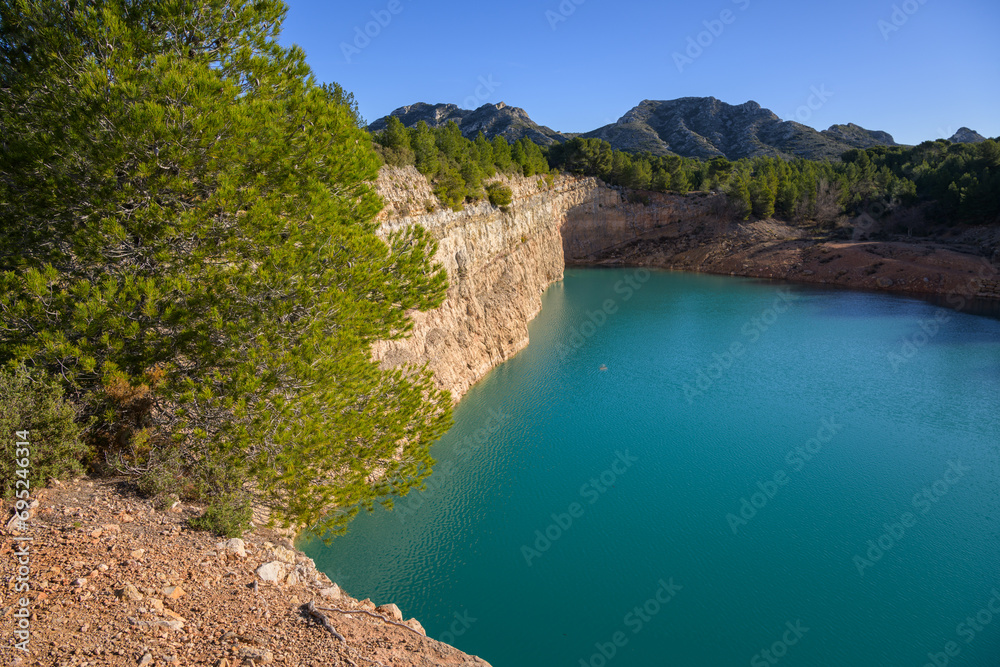 The former Mas Rouge quarry on a sunny day