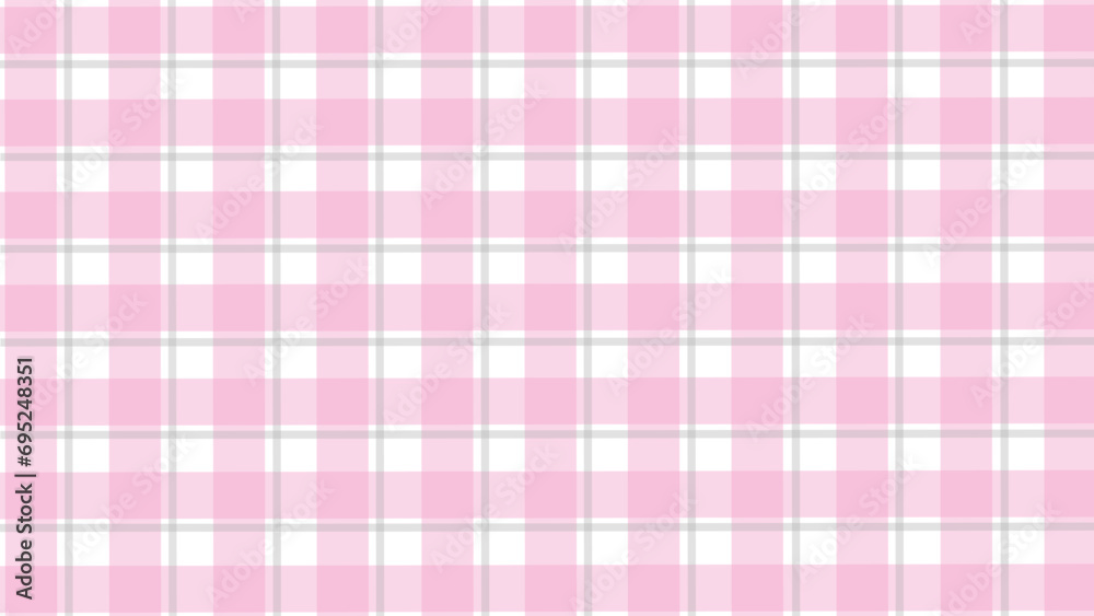 Pink and white plaid fabric texture as a background Pink and white plaid fabric texture as a background