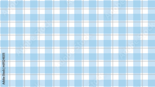 Blue and white plaid fabric texture as a background