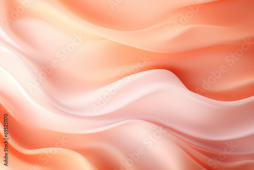 Abstract background with peach colored waves.Wallpaper or presentation backdrop.