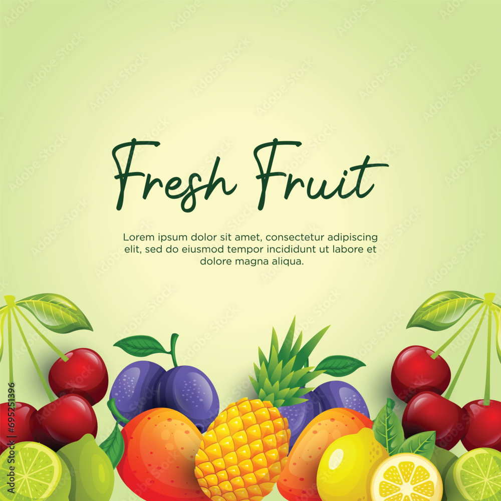 Fresh fruit background design