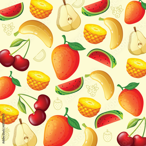 Fruit pattern background design