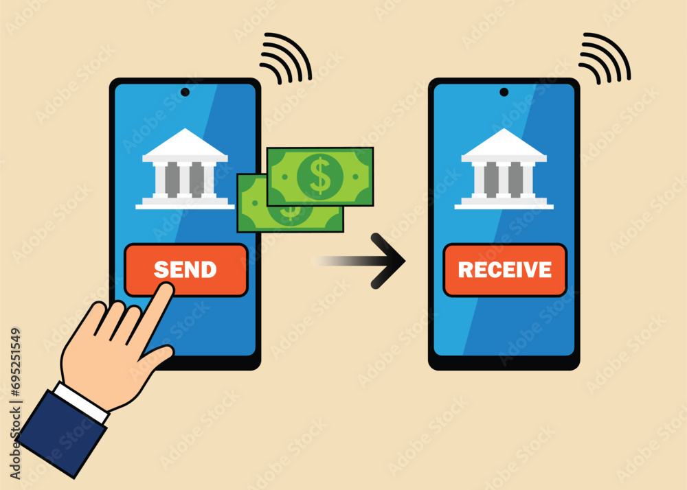 fintech financial technology image a business man hand send money bank transfer using smartphone mobile banking internet banking online payment fintech financial technology image a business man hand send money bank transfer using smartphone mobile banking internet banking online payment