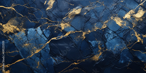 abstract background, texture of alcohol ink blue and gold color