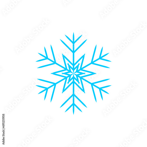 snow set with snowflake element vector