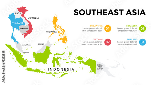 
Infographic maps for Asian countries elements design for presentation, can be used for presentation, workflow layout, diagram, annual report, web design. photo