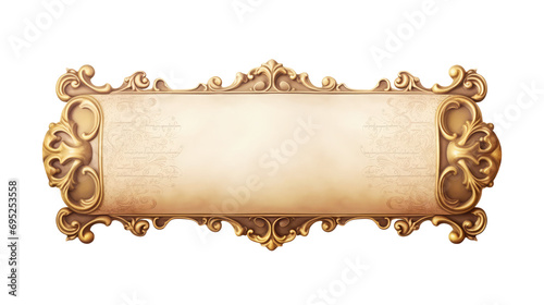 old paper horizontal isolated on white