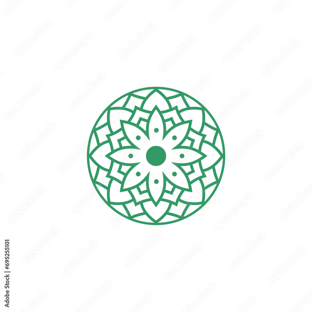 set of vector mandala elements ethnic