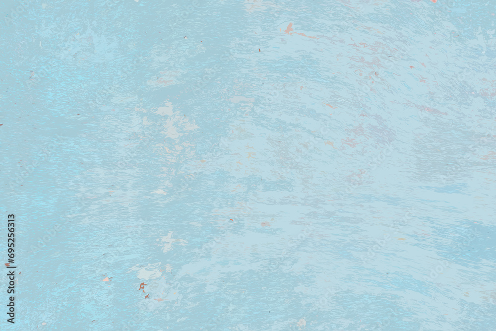 Light blue background of the weathered cement wall has scratched paint in digital water painting style.