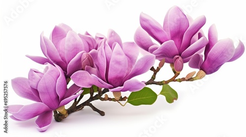 Purple magnolia flower, Magnolia felix isolated on white background, with clipping path photo
