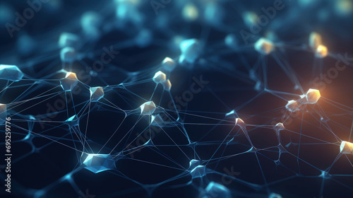 Abstract 3d Connectivity Network Background