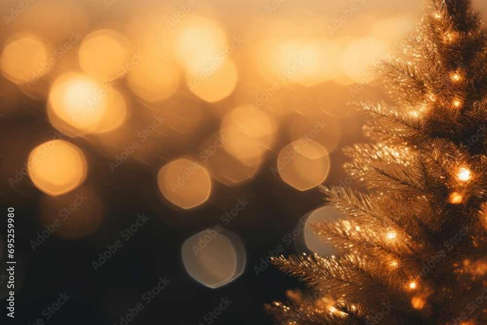 A compact and festive image of a small Christmas tree with twinkling lights. Perfect for holiday-themed designs and decorations