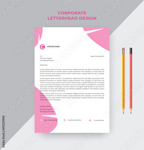 Corporate letterhead design templates