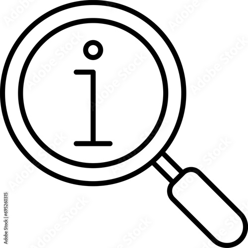 Information line icon vector. Inform, guide, privacy policy, manual, rule, instruction vector illustration