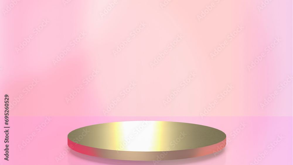The podium on pink Background for present or advertising concept 3d rendering. The podium on pink Background for present or advertising concept 3d rendering.