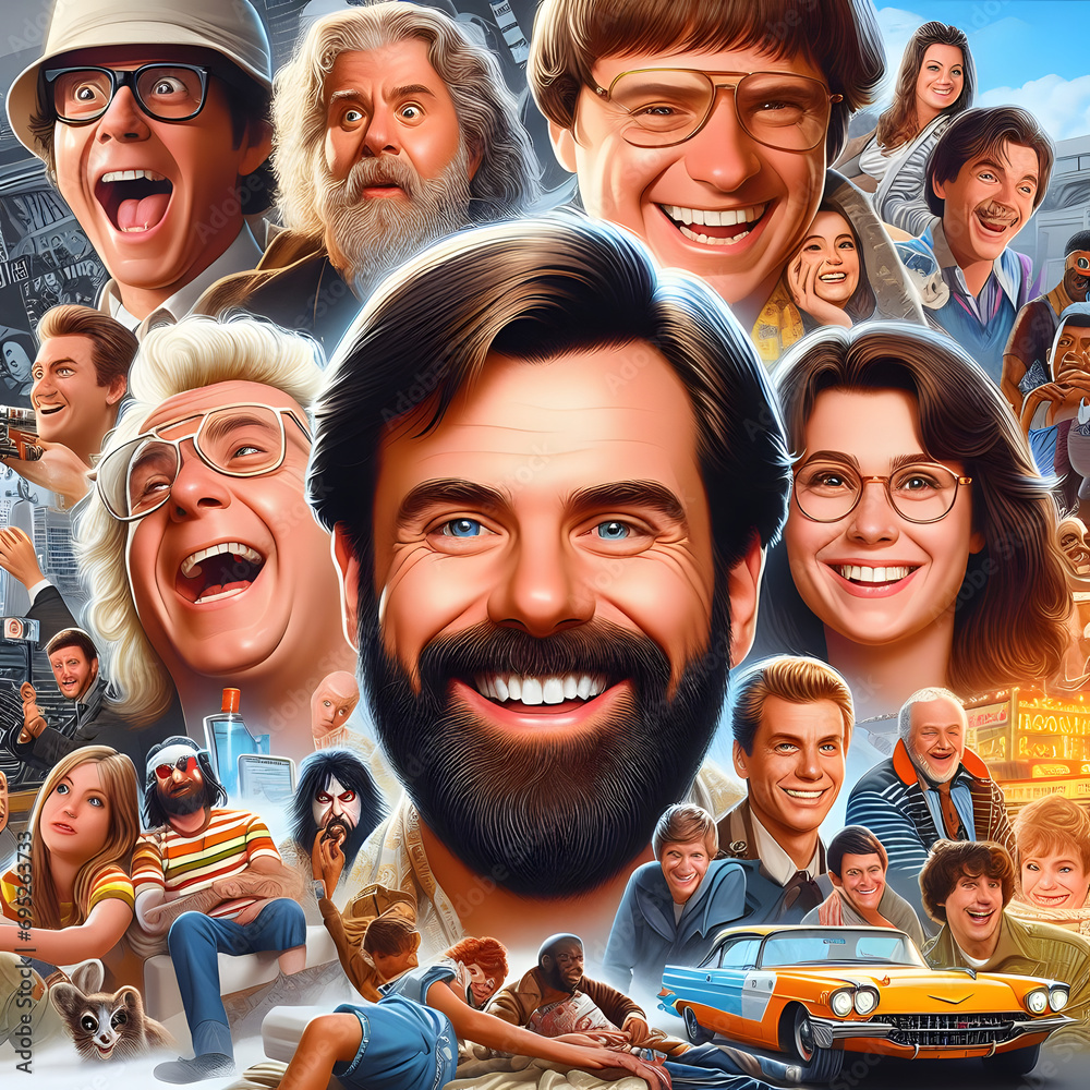 An illustration bringing the laughter and joy of the comedy festival to