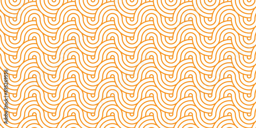 Abstract Pattern with wave lines brown spiral white scripts background. seamless scripts geomatics overlapping create retro line backdrop pattern background. Overlapping Pattern with Transform Effect.