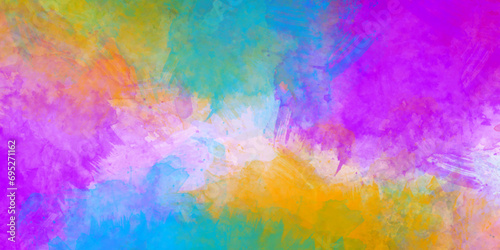  pasting watercolor art colorful background.